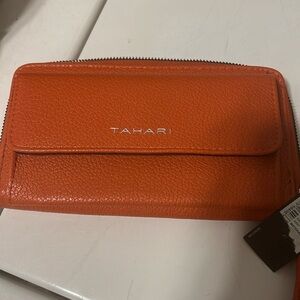 Tahari Orange Clutch